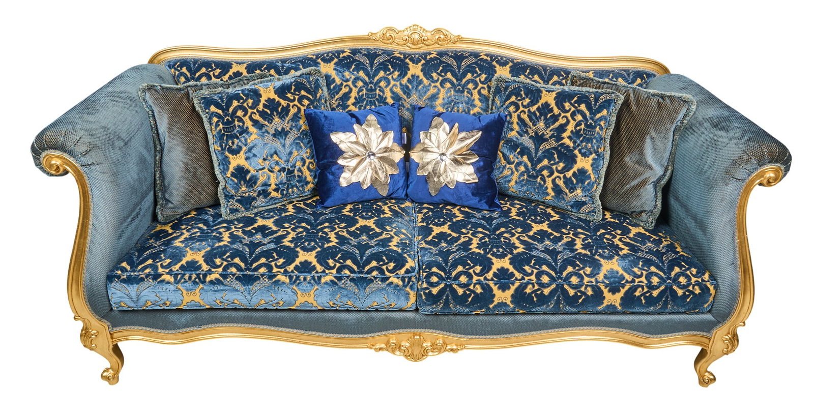 Upholstered Blue Sofa - 3