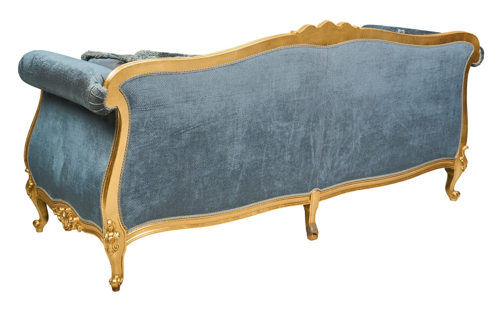 Upholstered Blue Sofa - 4