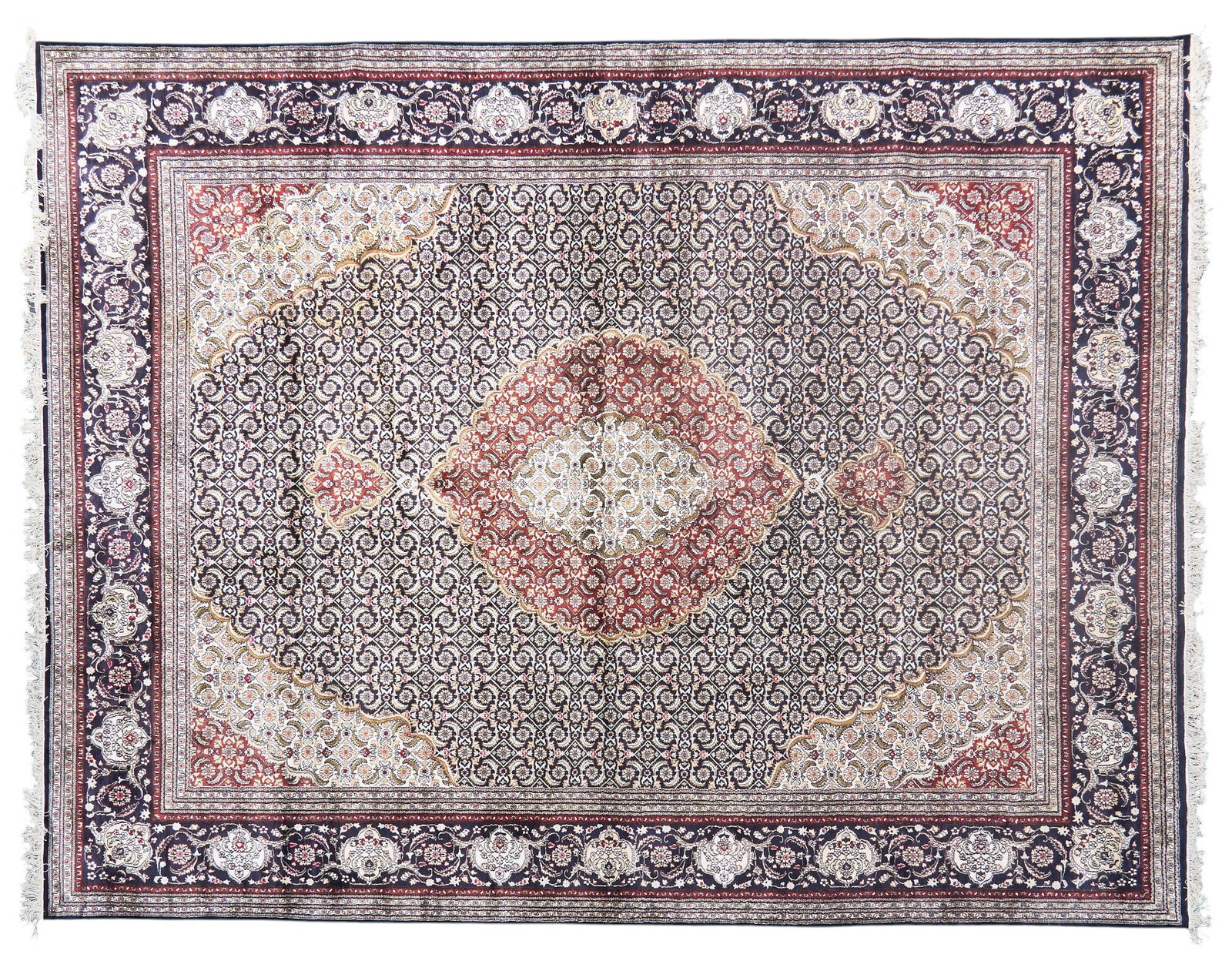 Hand-Knotted Persian Style Estate Rug, 12 ft. 4 in. x 9 ft. 1 in.: Hand-knotted Persian style rug 12 ft. 4 in. x 9 ft. 1 in. Provenance: Property from the Estate of Robert A. "Bob" Funk Sr. - trailblazing American businessman, philanthropist, and rancher,