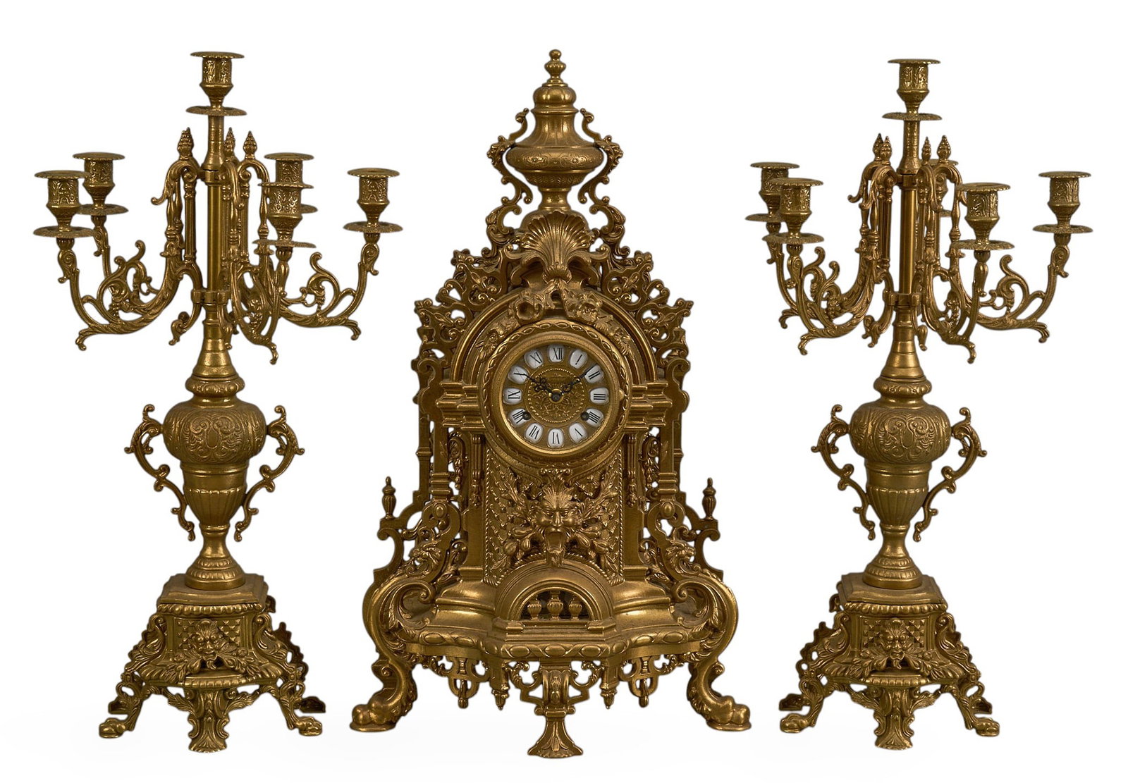 Vintage Brass Garniture Set (1 of 6)