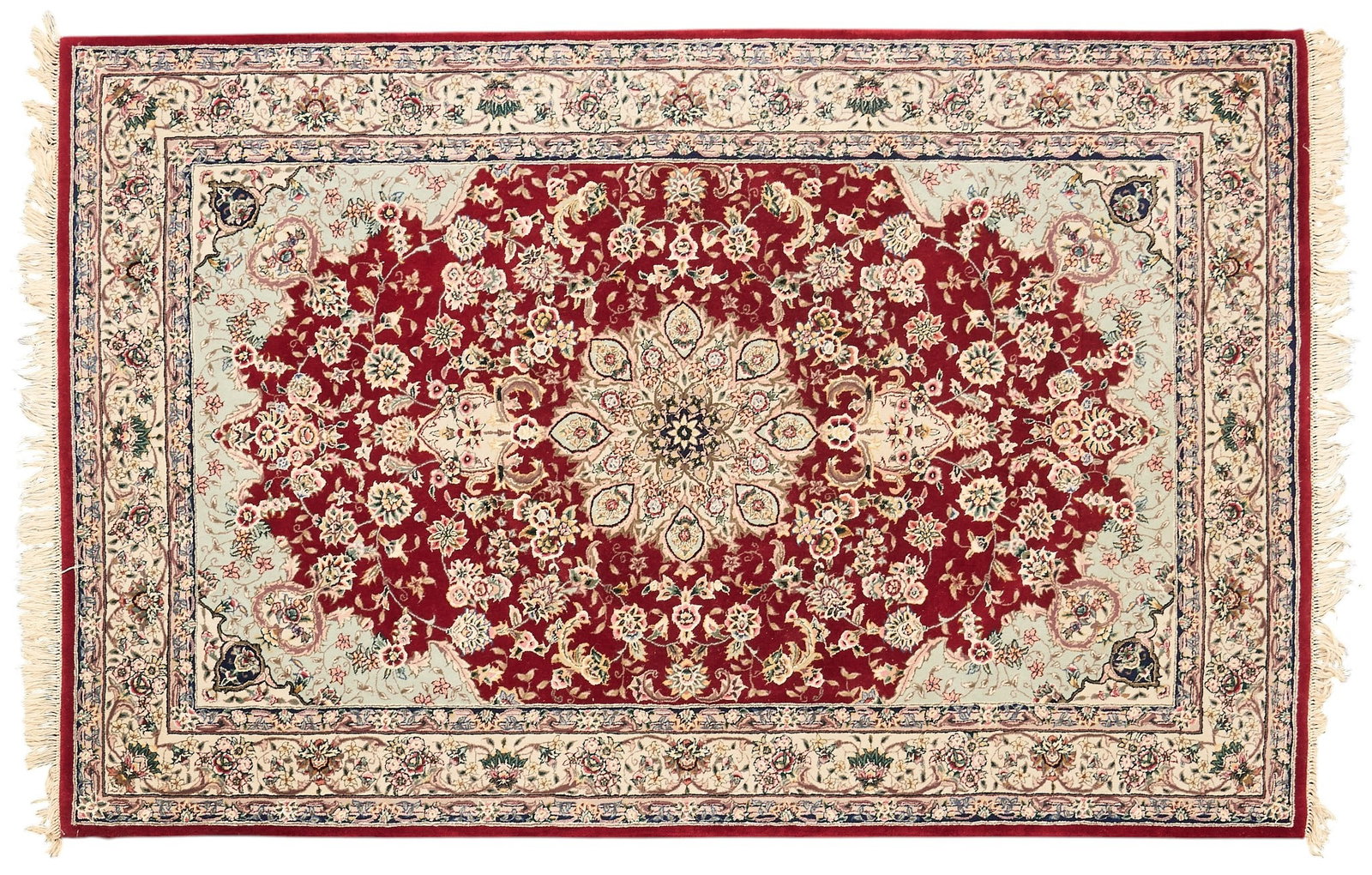 Hand-Knotted Persian Tabriz Rug, 9 ft. 6 in. x 5 ft. 9 in.: Hand-knotted Persian Tabriz rug 9 ft. 6 in. x 5 ft. 9 in. Provenance: Property from the Estate of Robert A. "Bob" Funk Sr. - trailblazing American businessman, philanthropist,