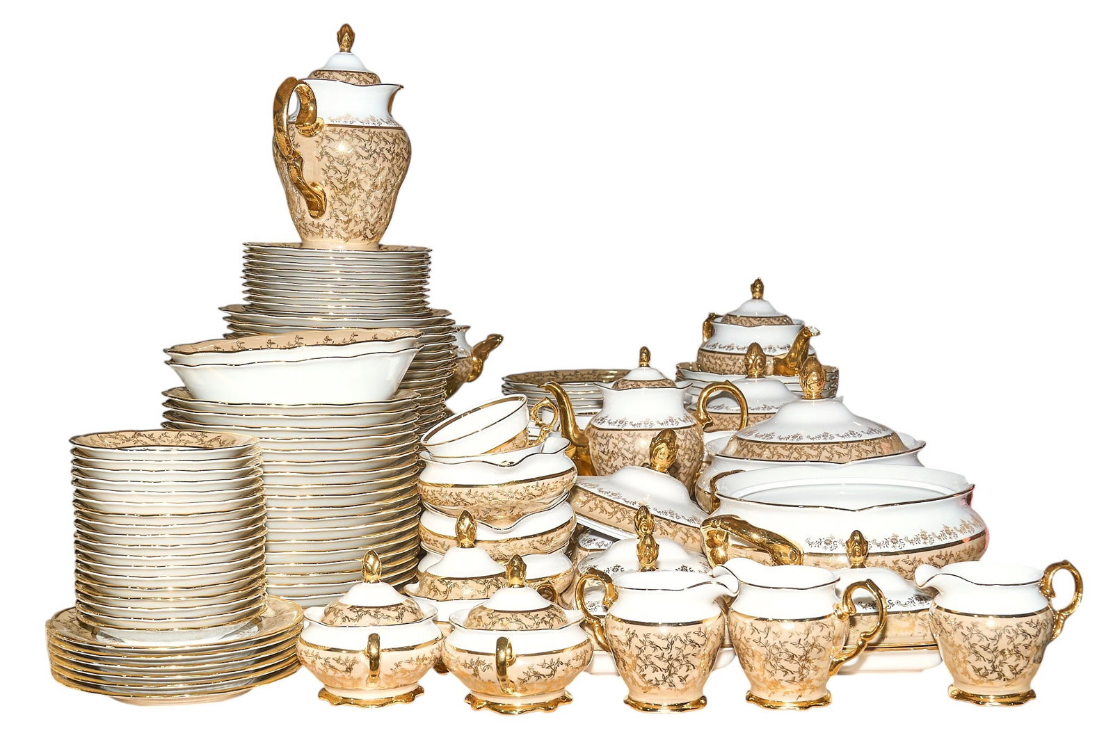 167 Pc. Set of Sterne Gilt Porcelain (1 of 3)