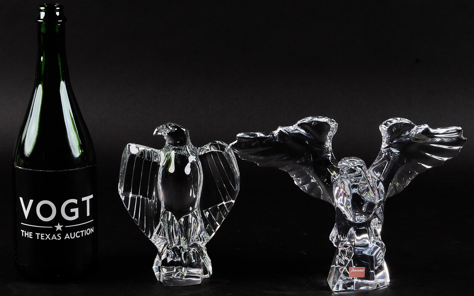 (2) Baccarat Eagle Figurines - 2