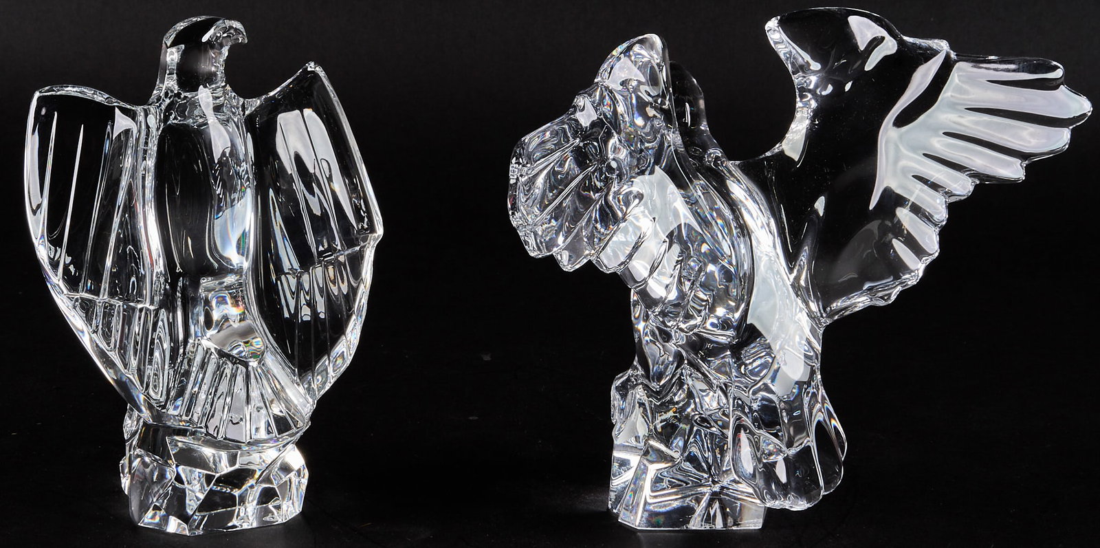 (2) Baccarat Eagle Figurines - 3