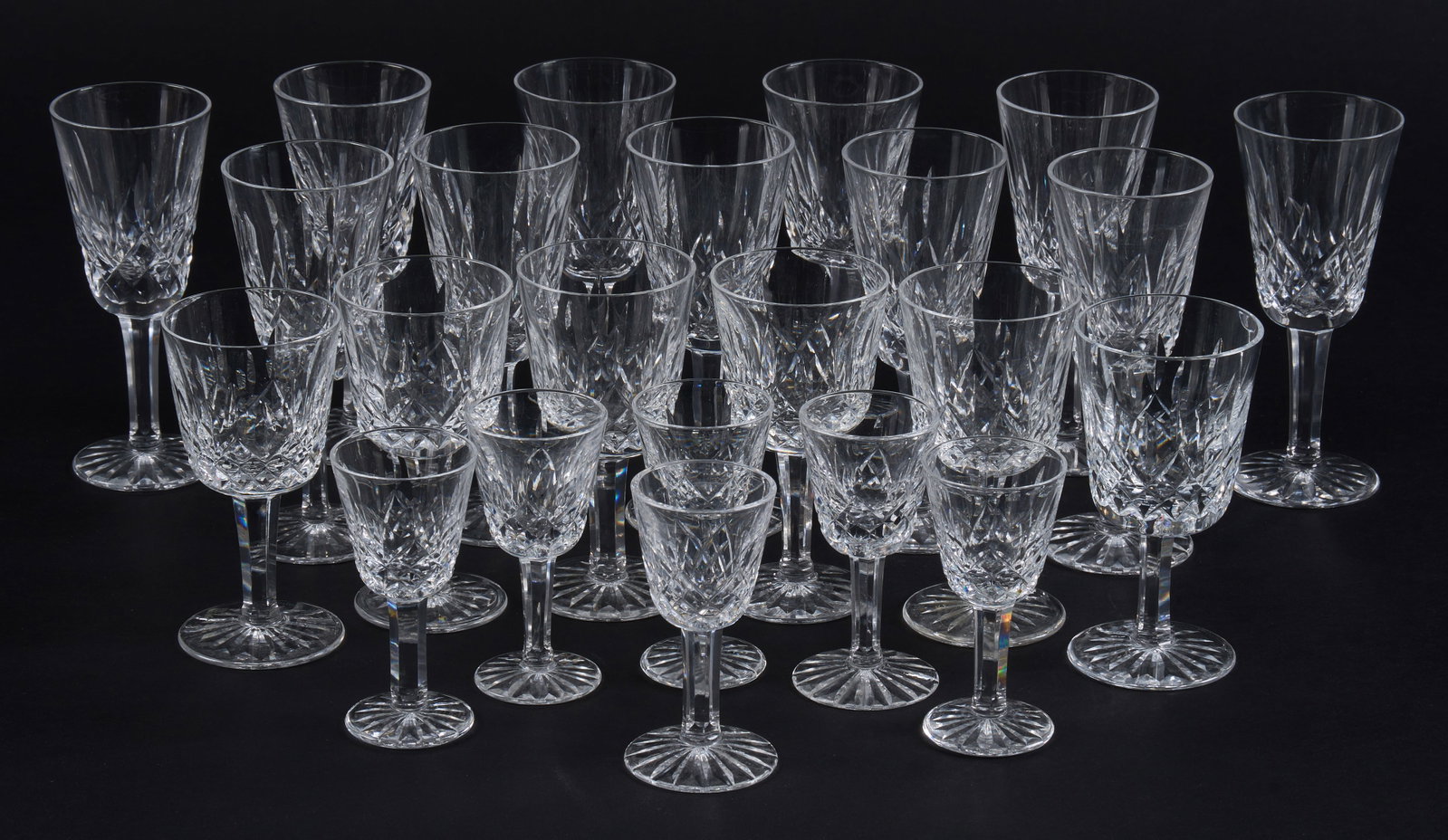 (23) Waterford Crystal "Lismore" Sherry, Port, and Liqueur Glasses (1 of 5)