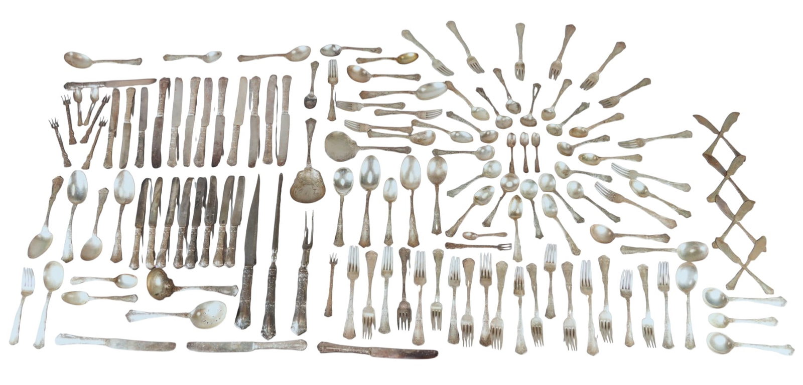 Berain" by Wallace Silver 131 pc Partial Flatware Service Set (1 of 5)