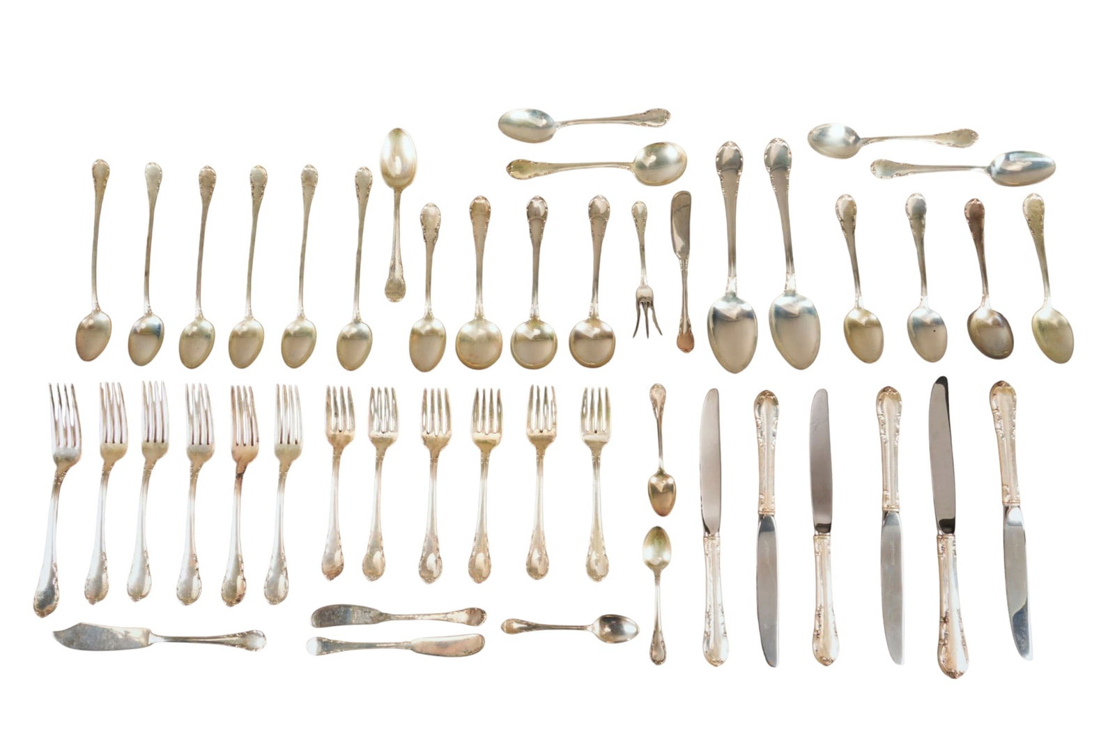 "Modern Victorian" Partial Sterling Silver 47 pc Flatware Set by Lunt Silver (1 of 3)