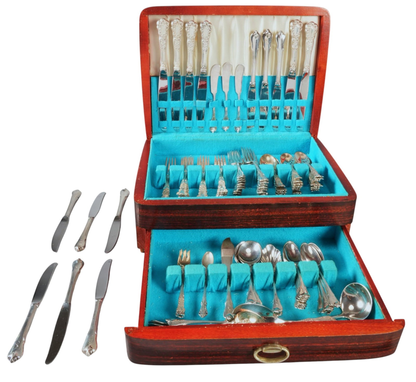 Mixed Sterling Silver 113 pc Flatware Set (1 of 4)