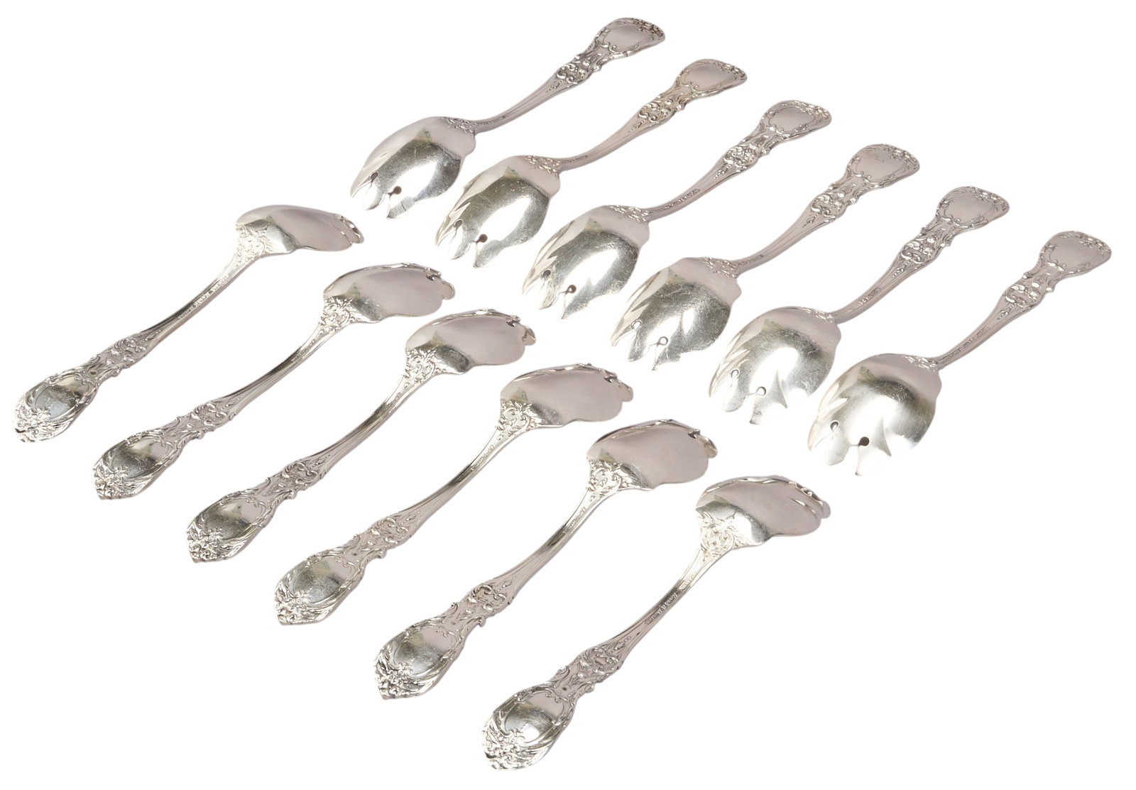 (12) "Francis I" by Reed & Barton Sterling Silver Ice Cream Spoons (1 of 4)