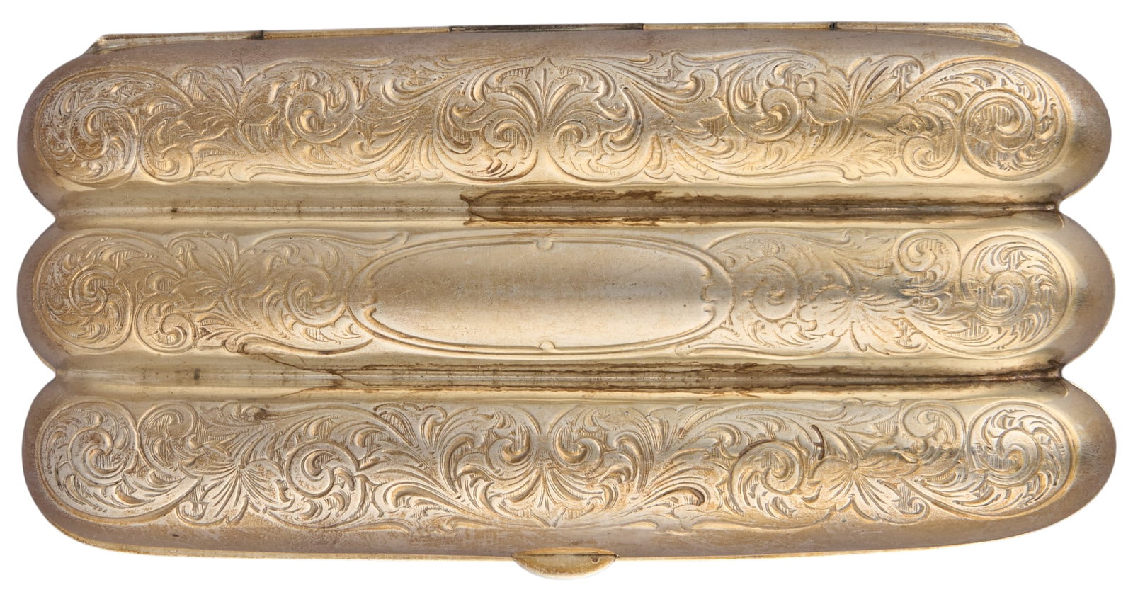 Sterling Silver Repousse Cigar Case - 2