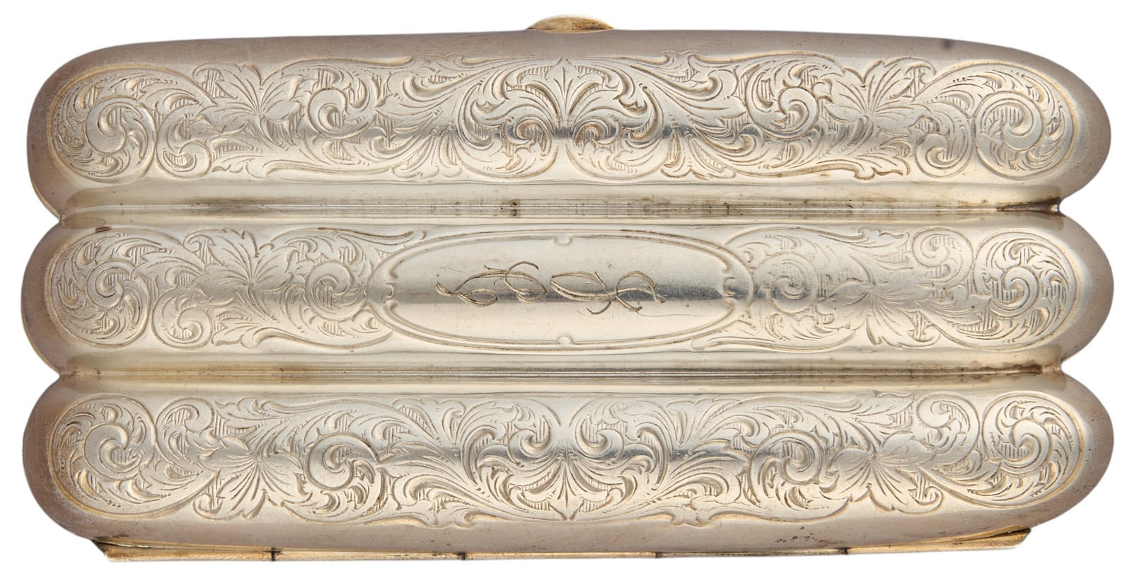 Sterling Silver Repousse Cigar Case - 3