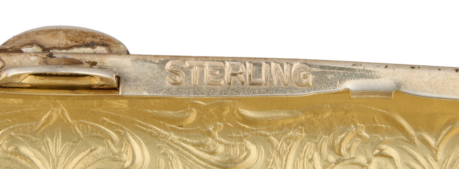 Sterling Silver Repousse Cigar Case - 5