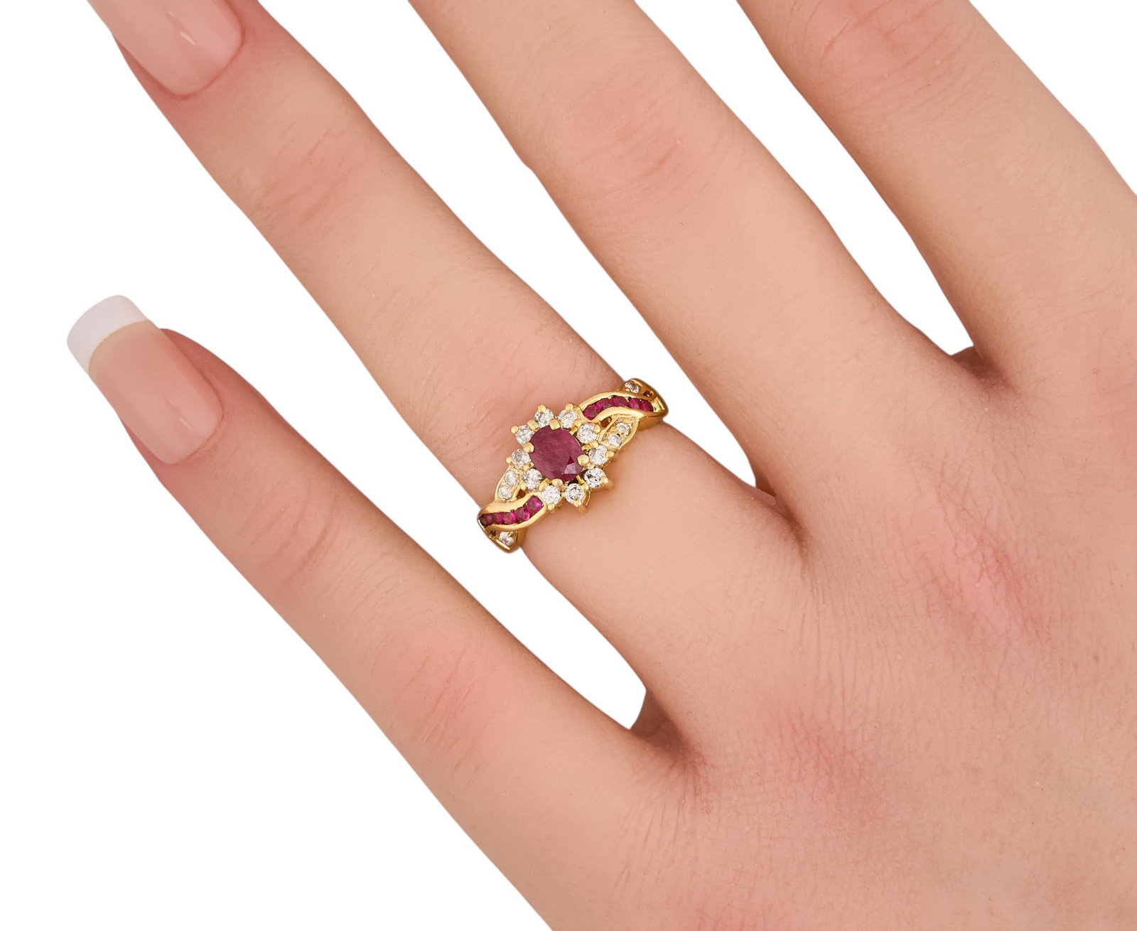 14K Ruby & Diamond Ring - 2