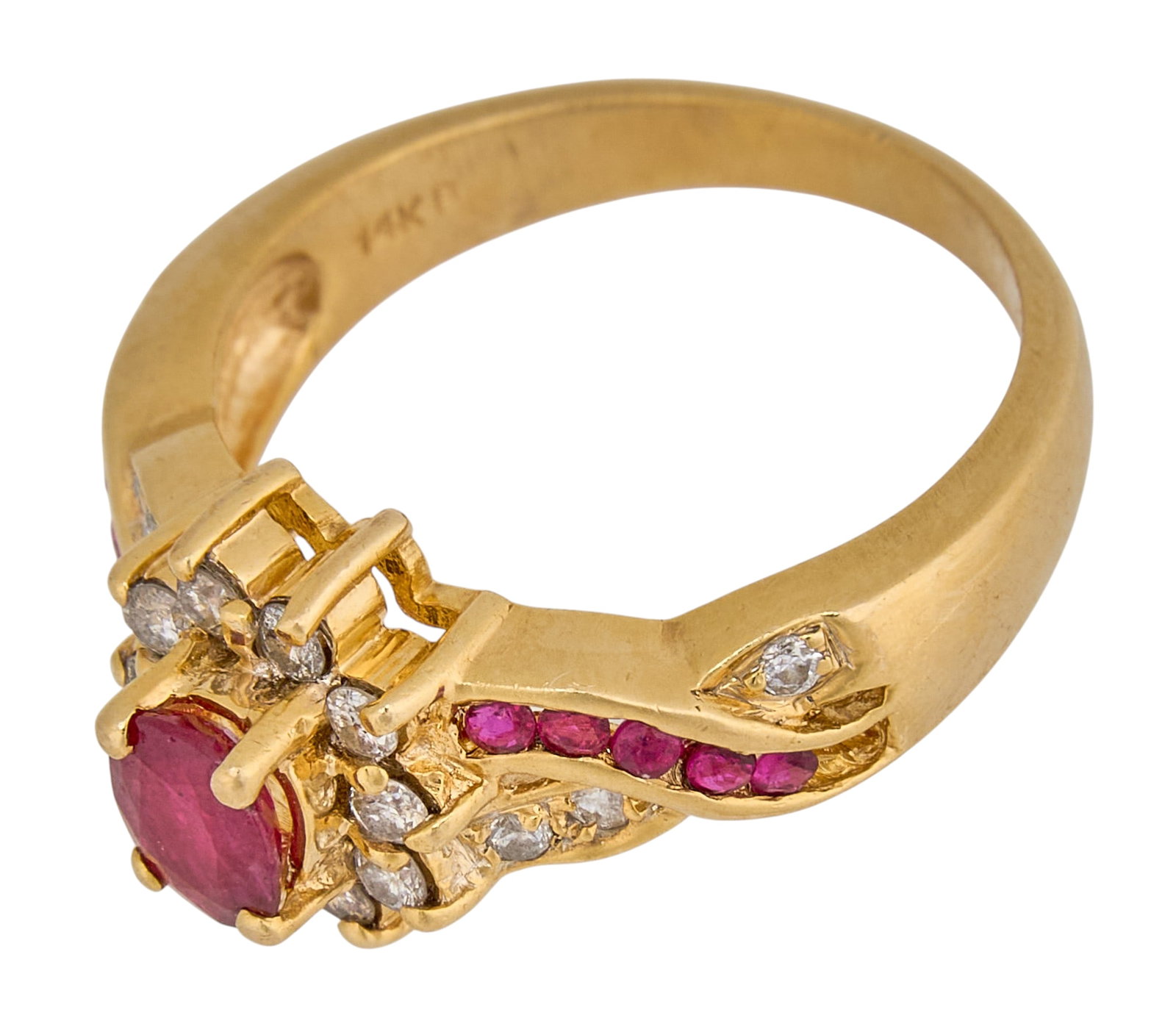 14K Ruby & Diamond Ring - 3