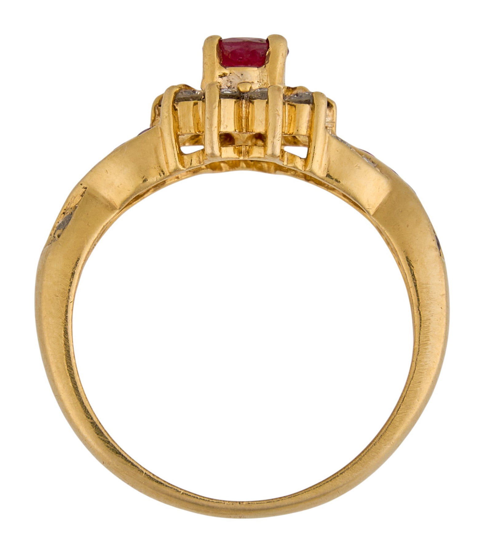 14K Ruby & Diamond Ring - 4
