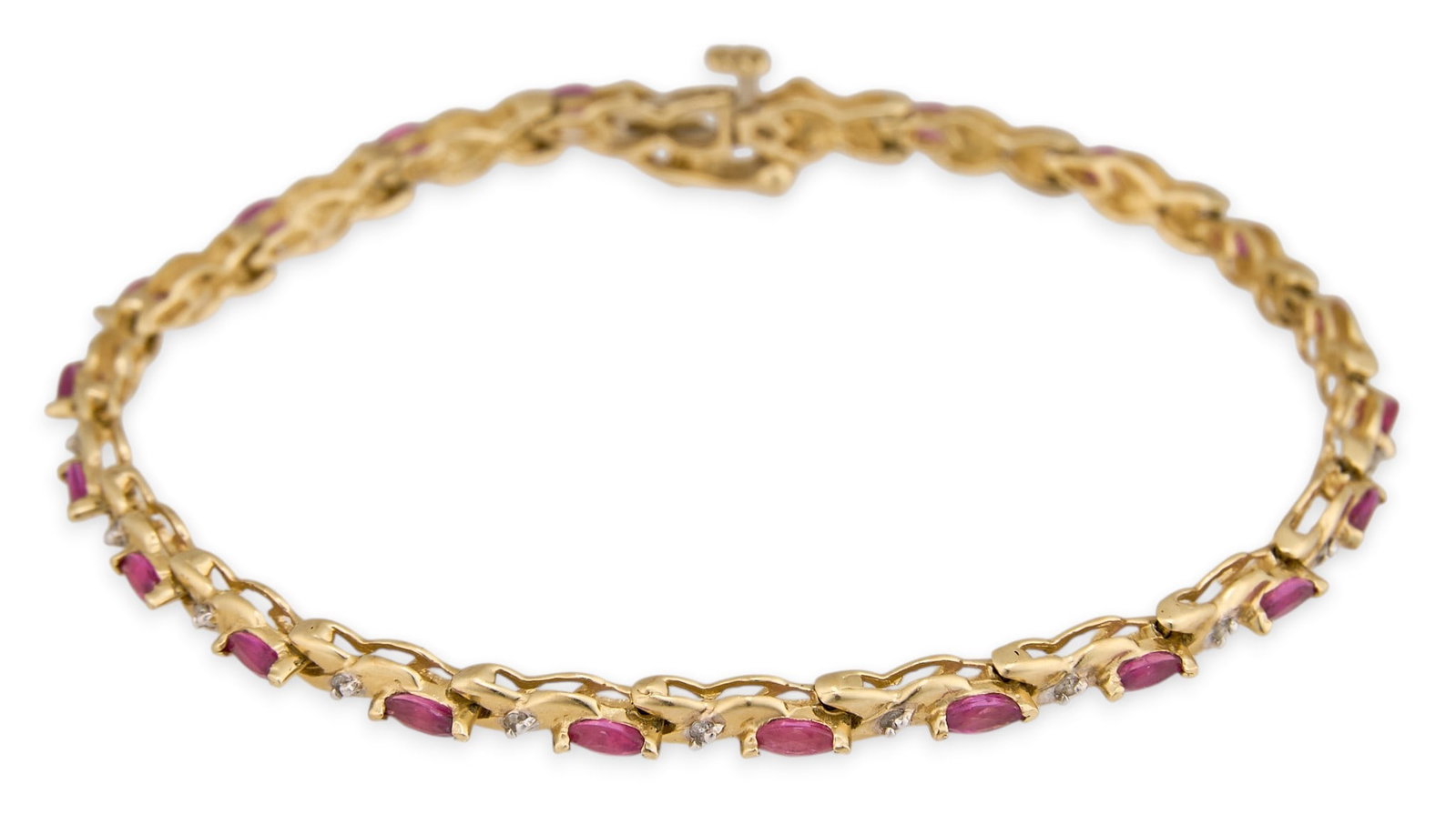 10K Ruby & Diamond Bracelet (1 of 5)