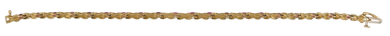 10K Ruby & Diamond Bracelet - 4