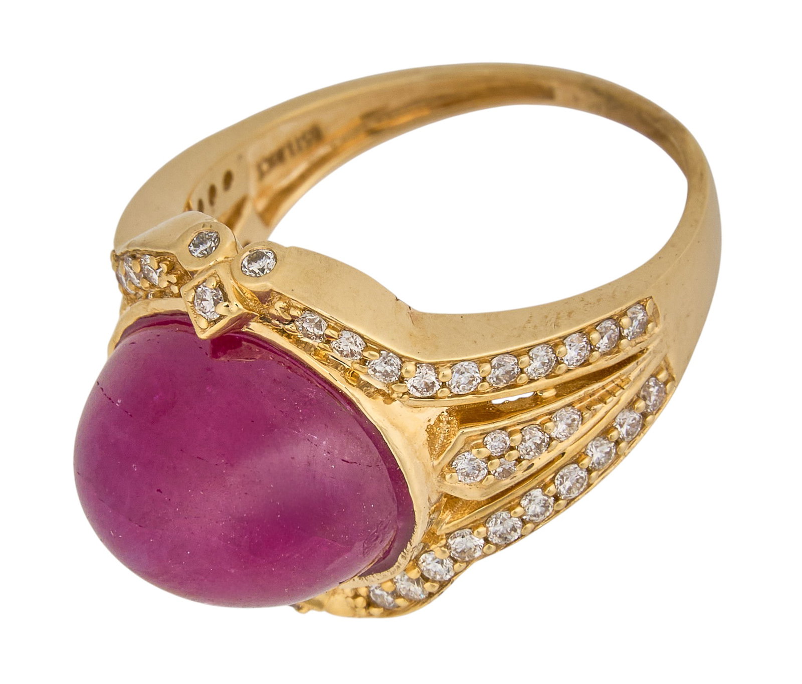 14K Ruby & Diamond Cocktail Ring - 3