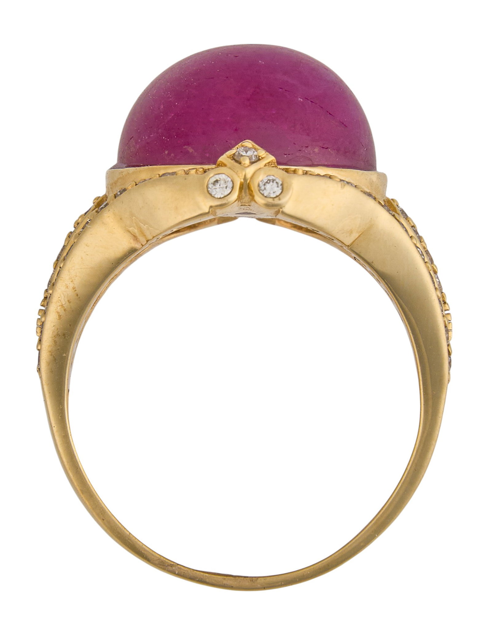 14K Ruby & Diamond Cocktail Ring - 4