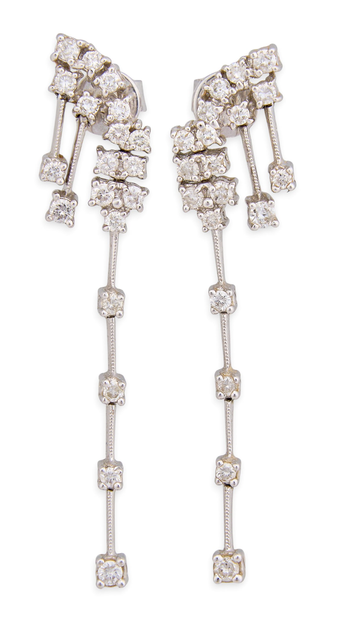18K Diamond Dangle Earrings (1 of 4)