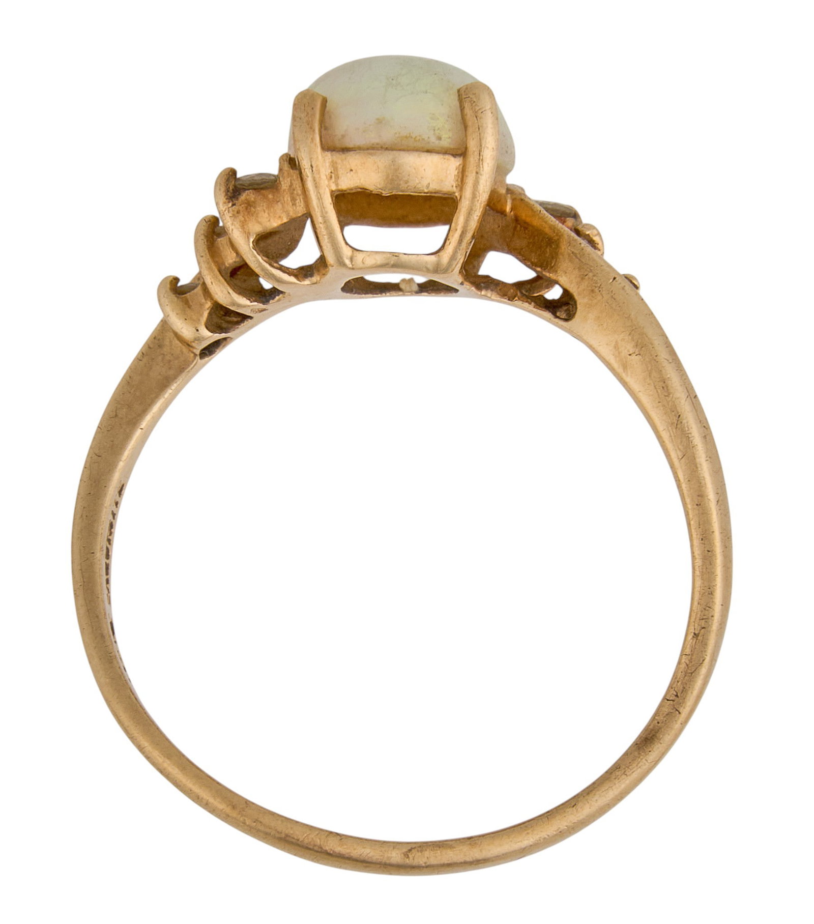 14K Opal & Diamond Ring - 4