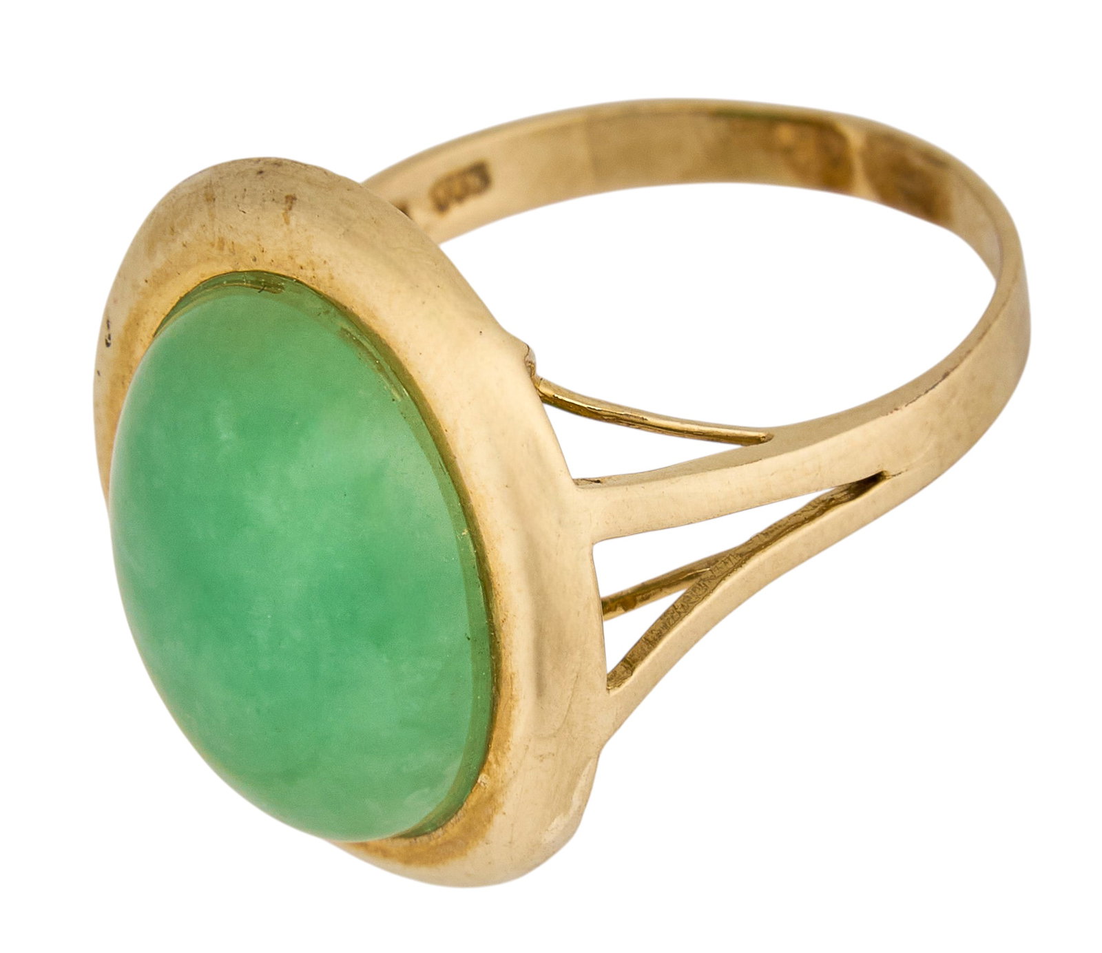 14K Jade Cocktail Ring - 2