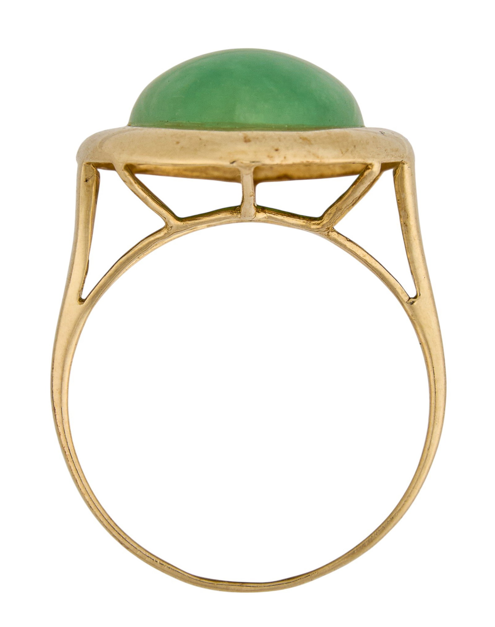 14K Jade Cocktail Ring - 3