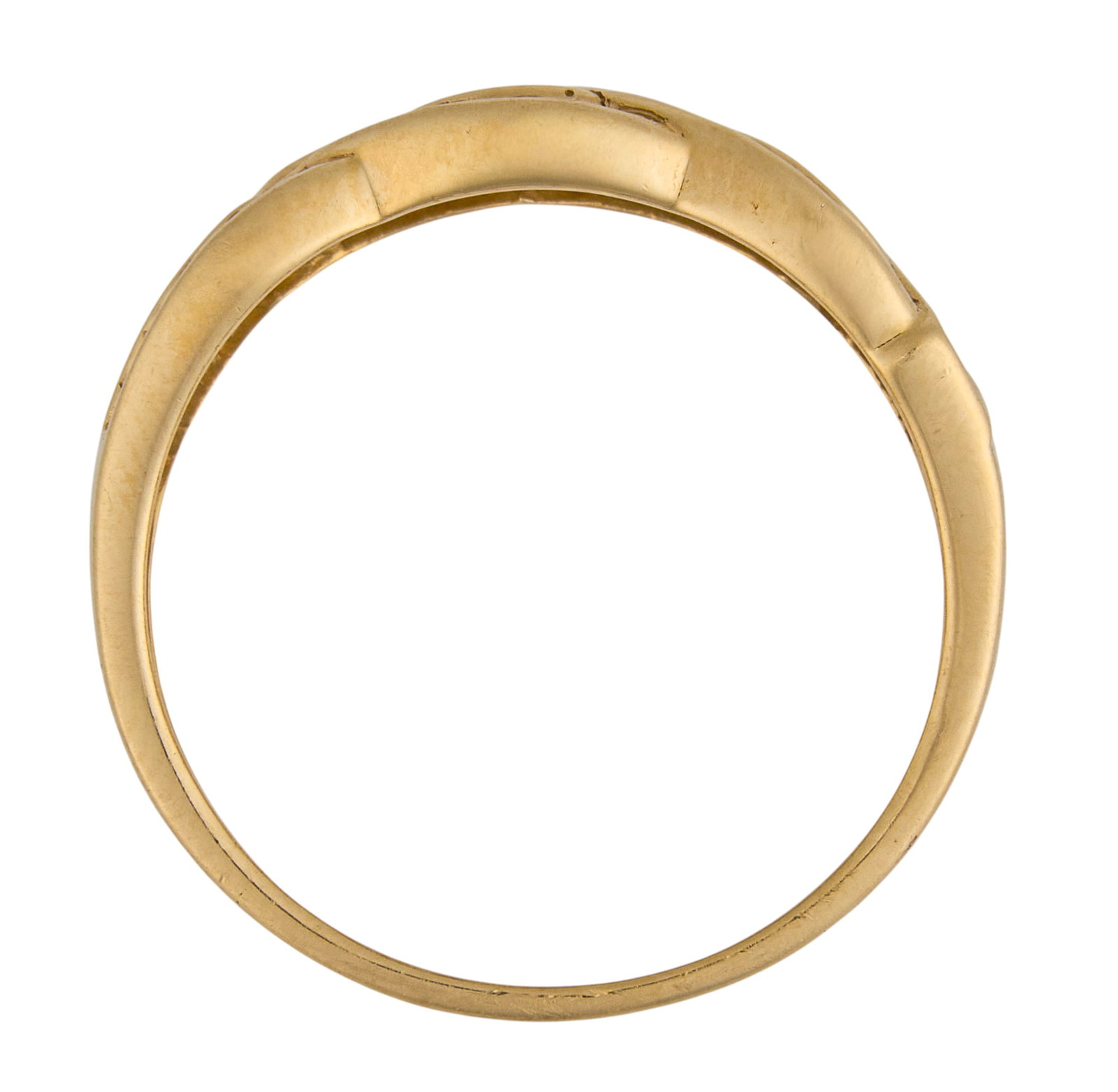14K Woven Braid Diamond Ring - 4