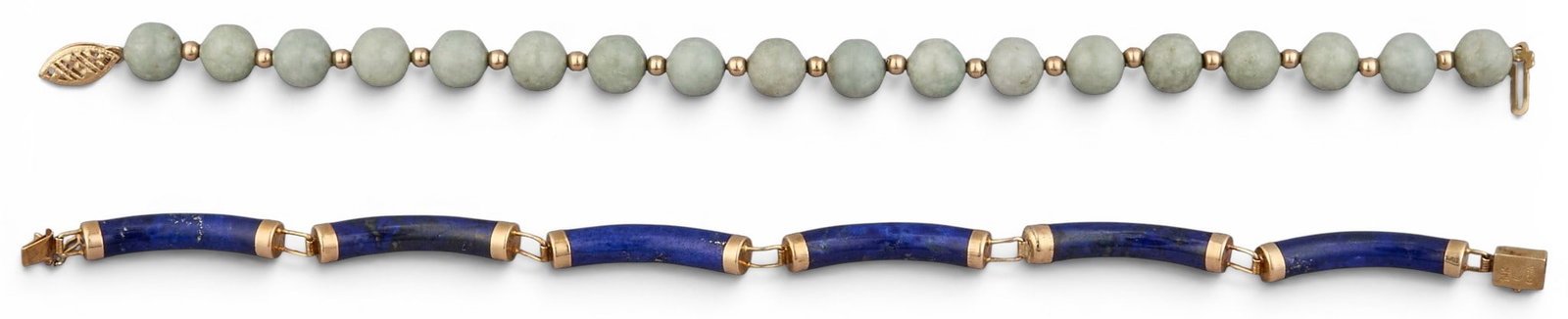 (2) 14K Gemstone Bracelets - 2