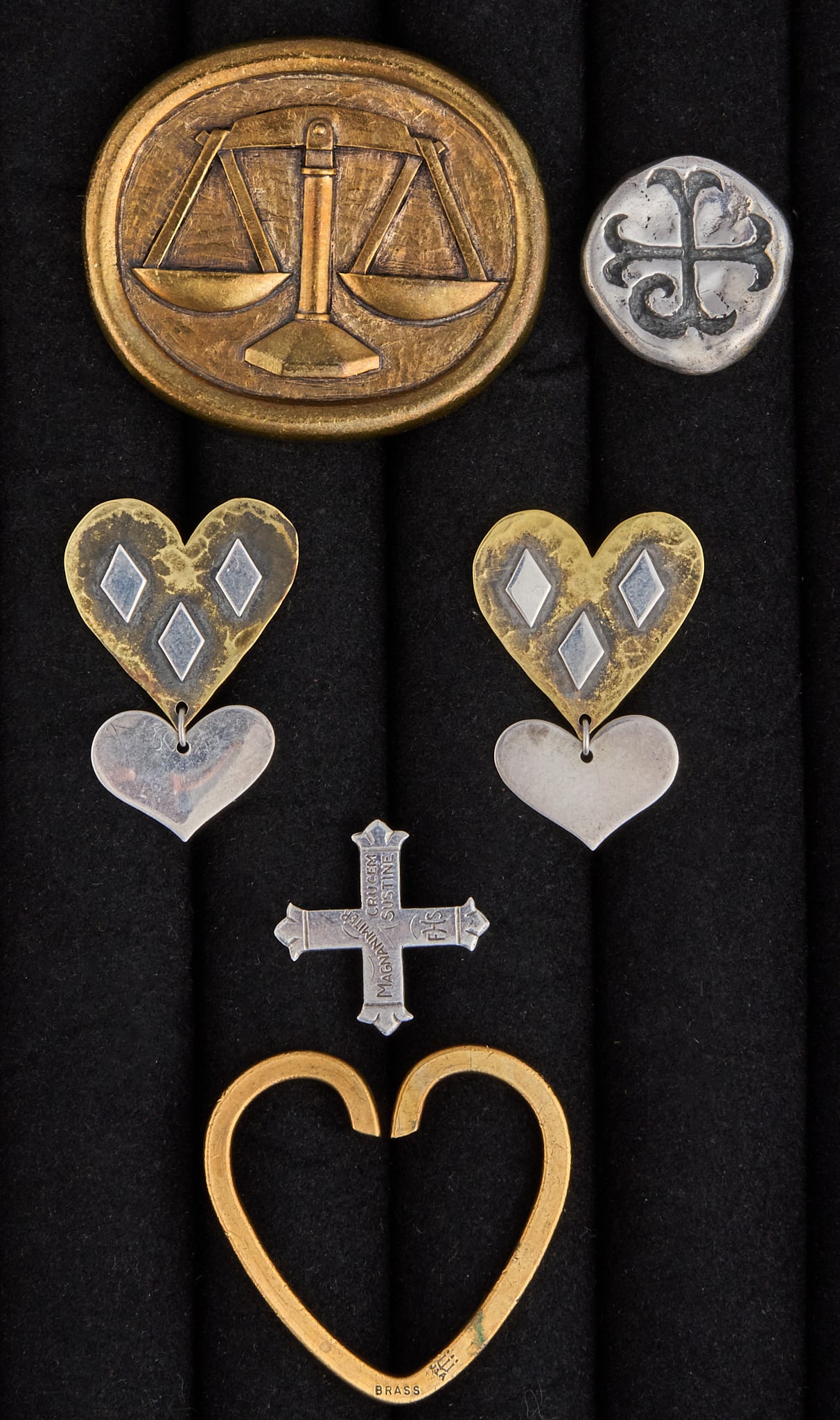 (6) Assorted James Avery Items, Brass & Sterling (1 of 6)