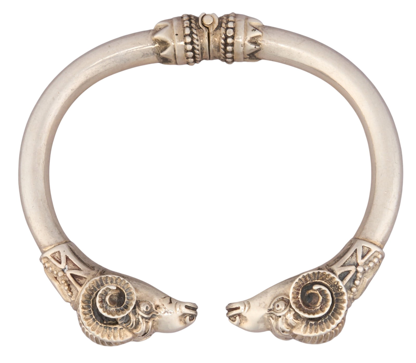 Vintage Ram’s Head Hinged Cuff - 3