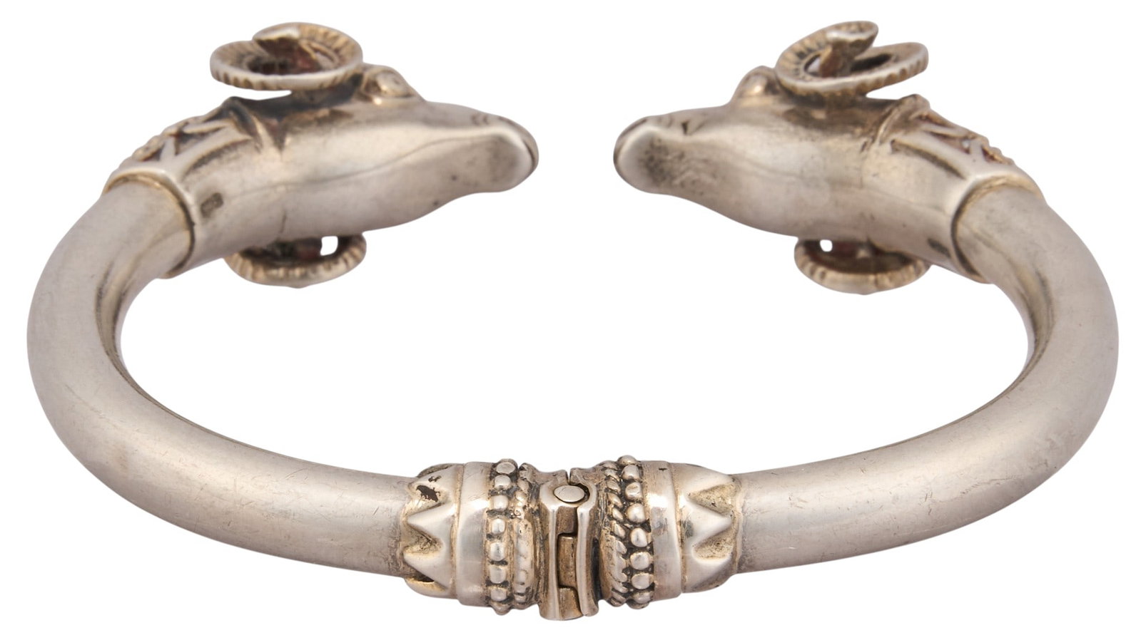 Vintage Ram’s Head Hinged Cuff - 5