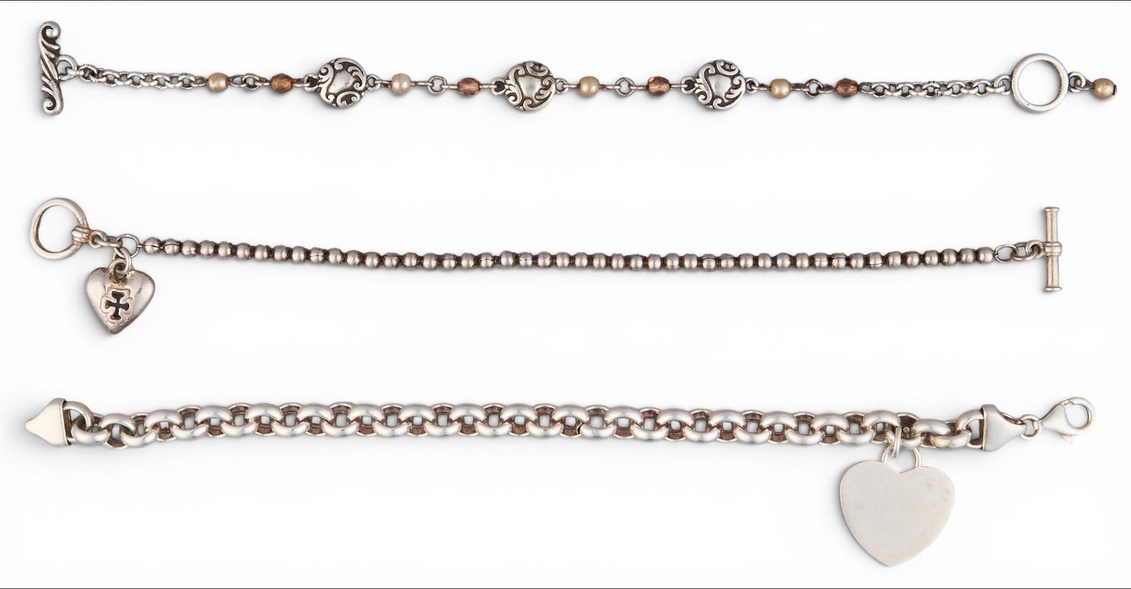 (3) Sterling Silver Bracelets - 2