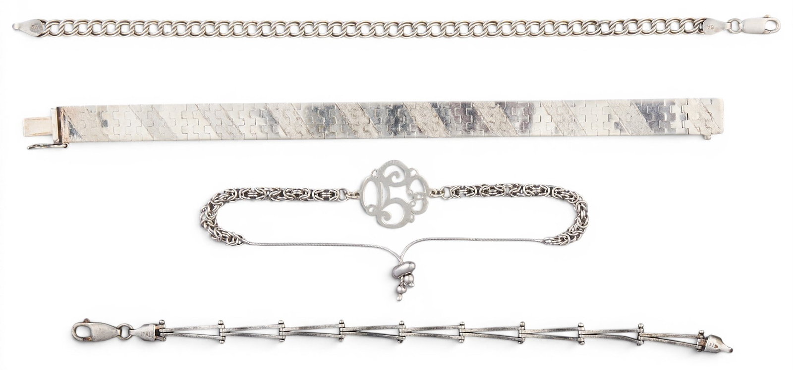 (4) Sterling Silver Bracelets - 2