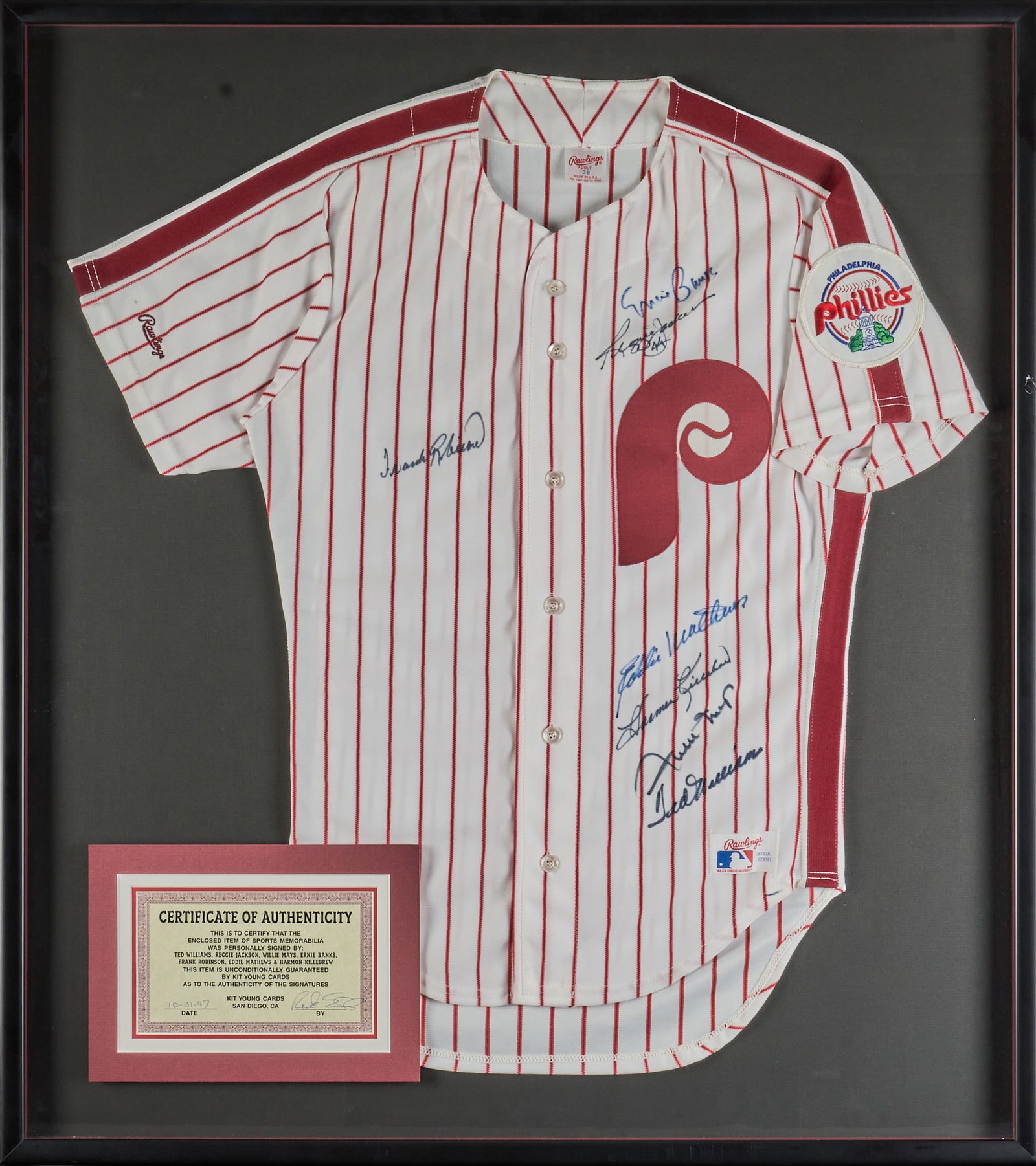 500 Home Run Club Signed Philadelphia Phillies Jersey (1 of 5)
