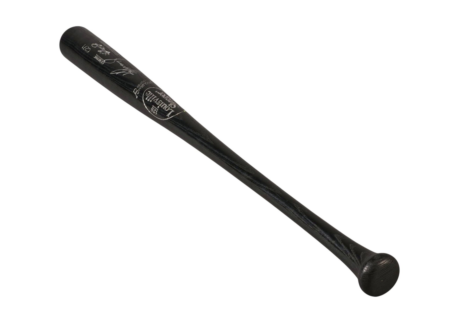 Ken Griffey Jr. Signed Baseball Bat: Baseball bat signed by Ken Griffey Jr., American baseball outfielder (active 1989-2010) who played for Seattle Mariners, Cincinnati Reds, and Chicago White Sox length 33.5 in. x width 2.5
