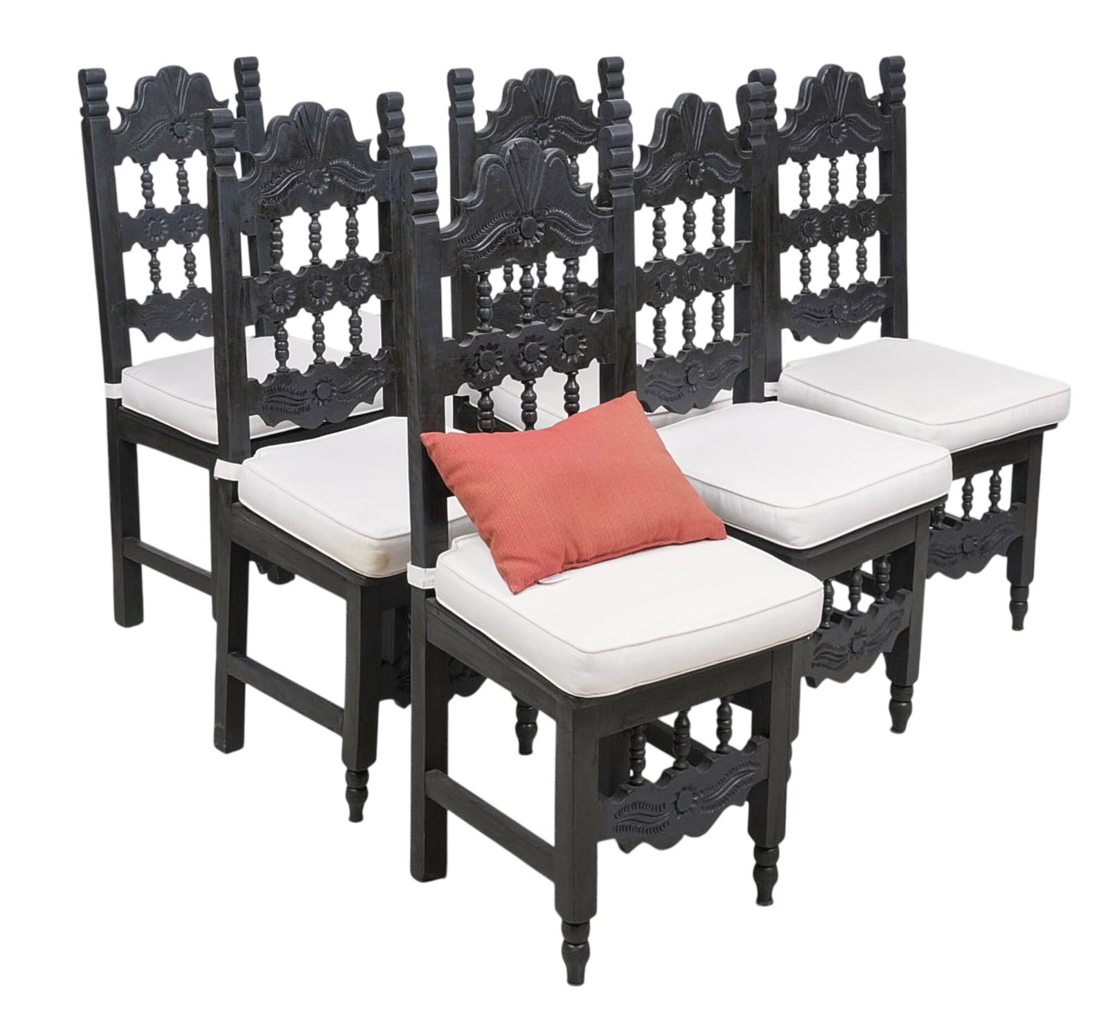 Set of (6) Wooden Dining Chairs (1 of 4)