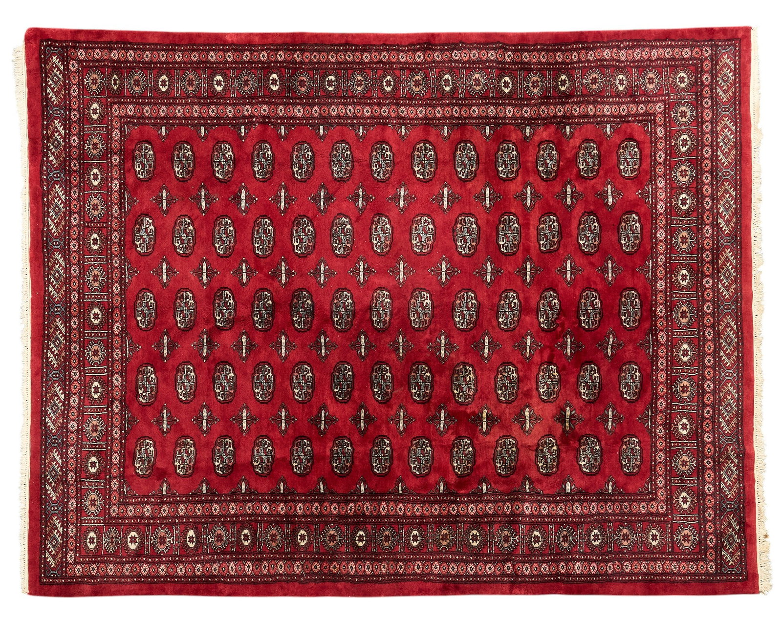 Hand-Knotted Pakistan Bokhara Rug, 10 ft. 8 in. x 10 ft. 4 in.: Hand-knotted Pakistan Bokhara rug 10 ft. 8 in. x 10 ft. 4 in. 