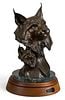 Robert Ball, "Lynx Legacy": Robert Ball (Amer., b. 20th C.), "Lynx Legacy", artist-cast bronze sculpture atop stone and wooden base, incised signature and edition number 1/27 height 18.5 in. x 12 in.