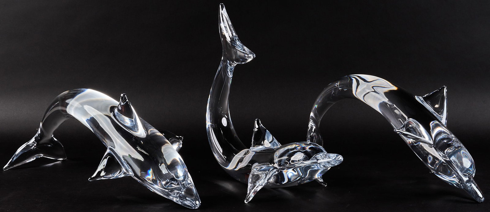 (3) Daum Glass Dolphins (1 of 8)