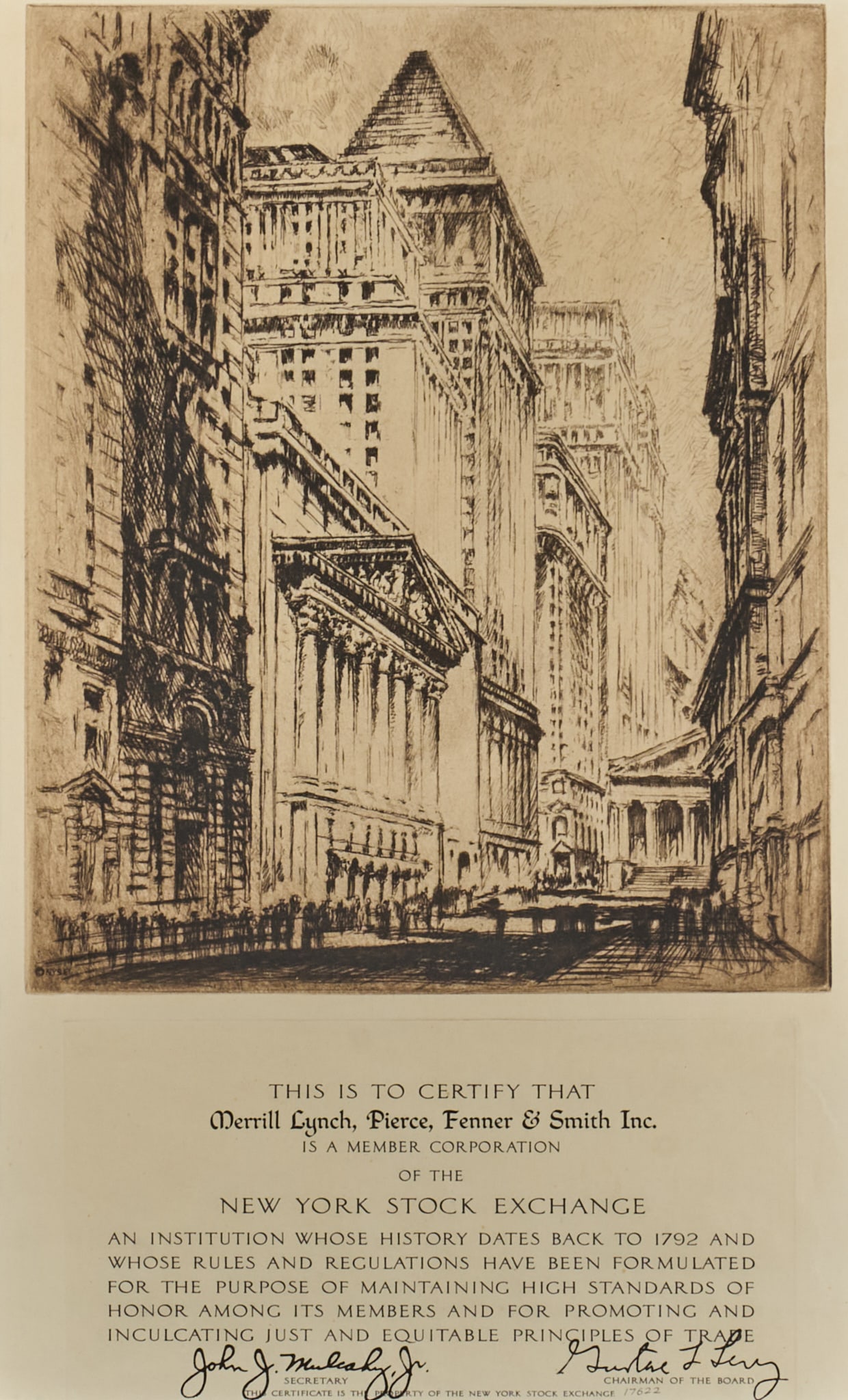 Merrill Lynch Member Certificate (1 of 3)