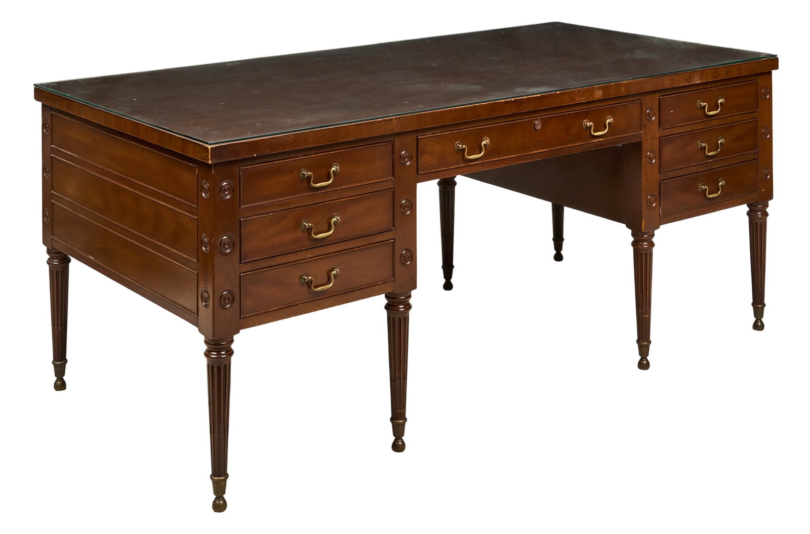 Kittinger T416-CW Double Pedestal Leathertop Desk (1 of 5)