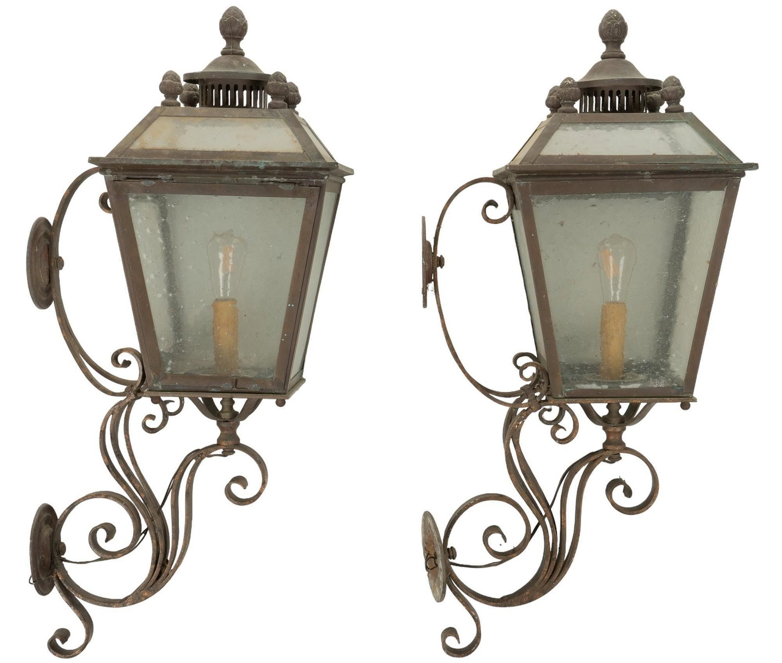 Copper and Glass Wall Lamps (1 of 5)