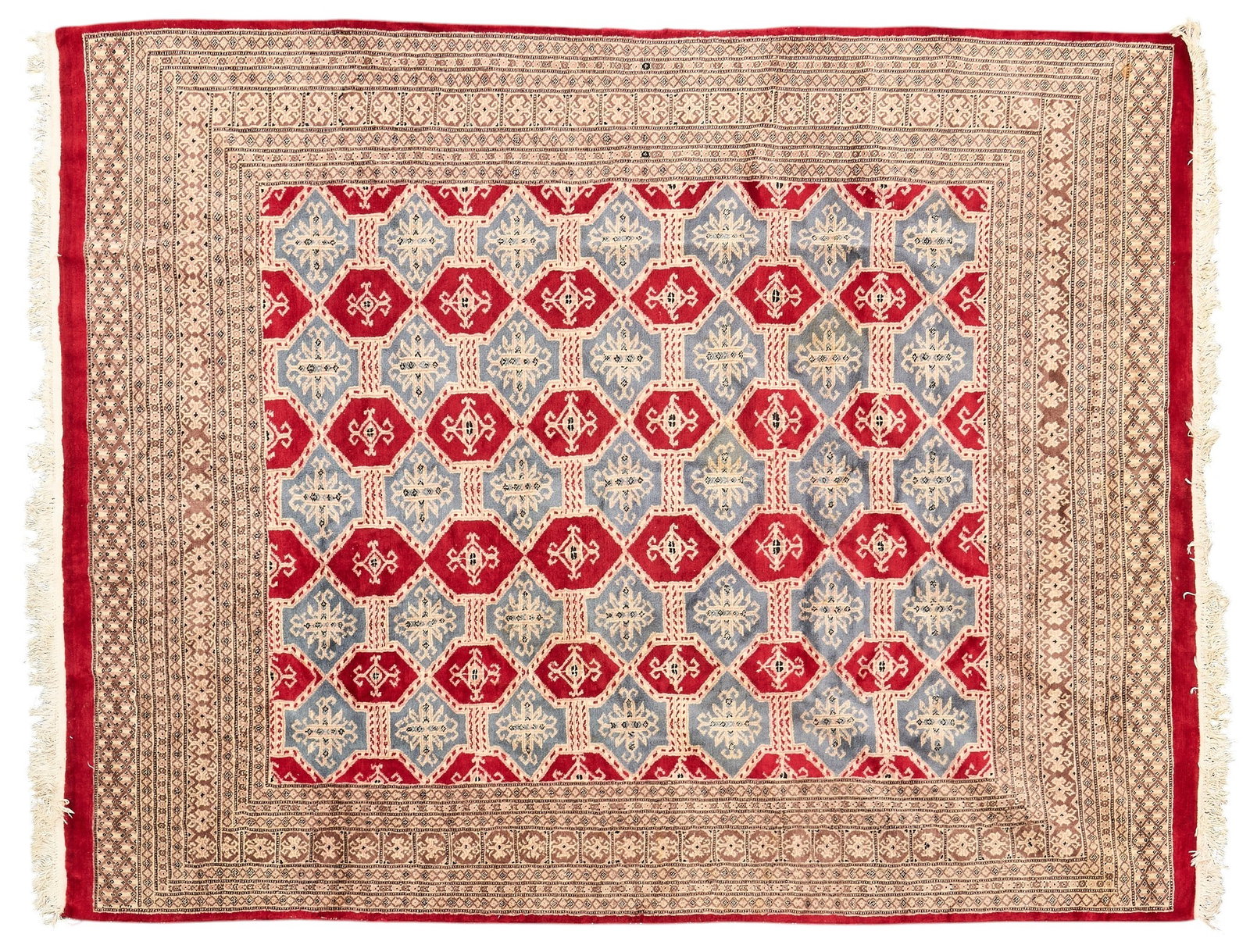 Hand-Knotted Pakistan Bokhara Rug, 8 ft. 6 in. x 6 ft. 3 in.: Hand-knotted Pakistan Bokhara rug 8 ft. 6 in. x 6 ft. 3 in. 