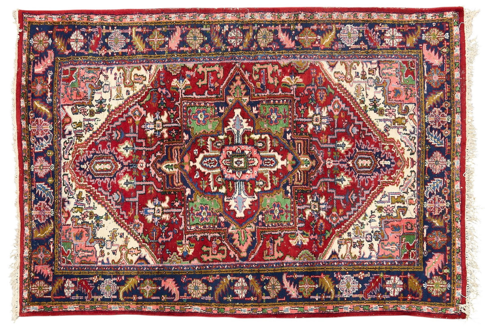 Hand-Knotted Heriz Rug, 9 ft. 8 in. x 5 ft. 5 in.: Hand-knotted Heriz rug 9 ft. 8 in. x 5 ft. 5 in. 