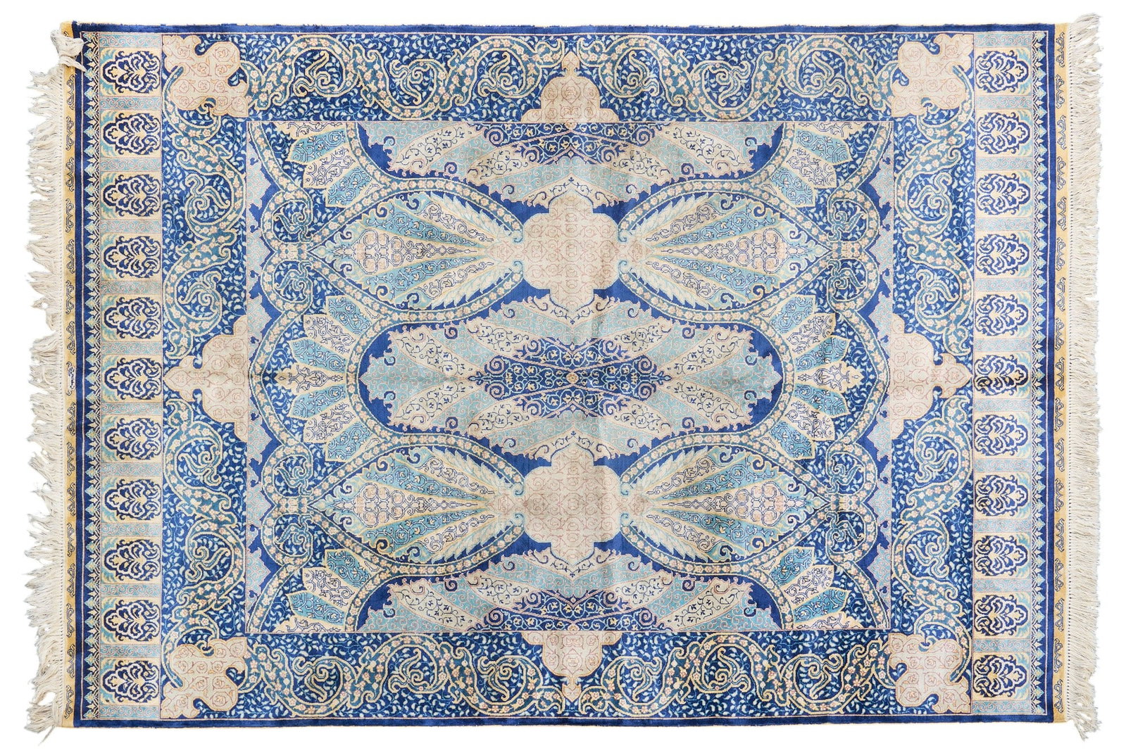 Hand-Knotted Rug, 6 ft. 11 in. x 4 ft. 6 in.: Hand-knotted rug 6 ft. 11 in. x 4 ft. 6 in. Provenance: Property from the Estate of Robert A. "Bob" Funk Sr. - trailblazing American businessman, philanthropist, and rancher, from his 