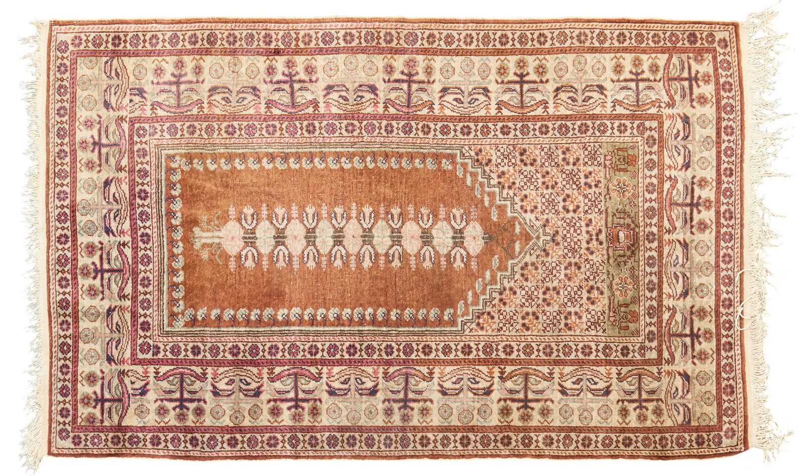 Hand-Knotted Turkman Rug, 5 ft. x 2 ft. 11 in.: Hand-knotted Turkman rug 5 ft. x 2 ft. 11 in. 