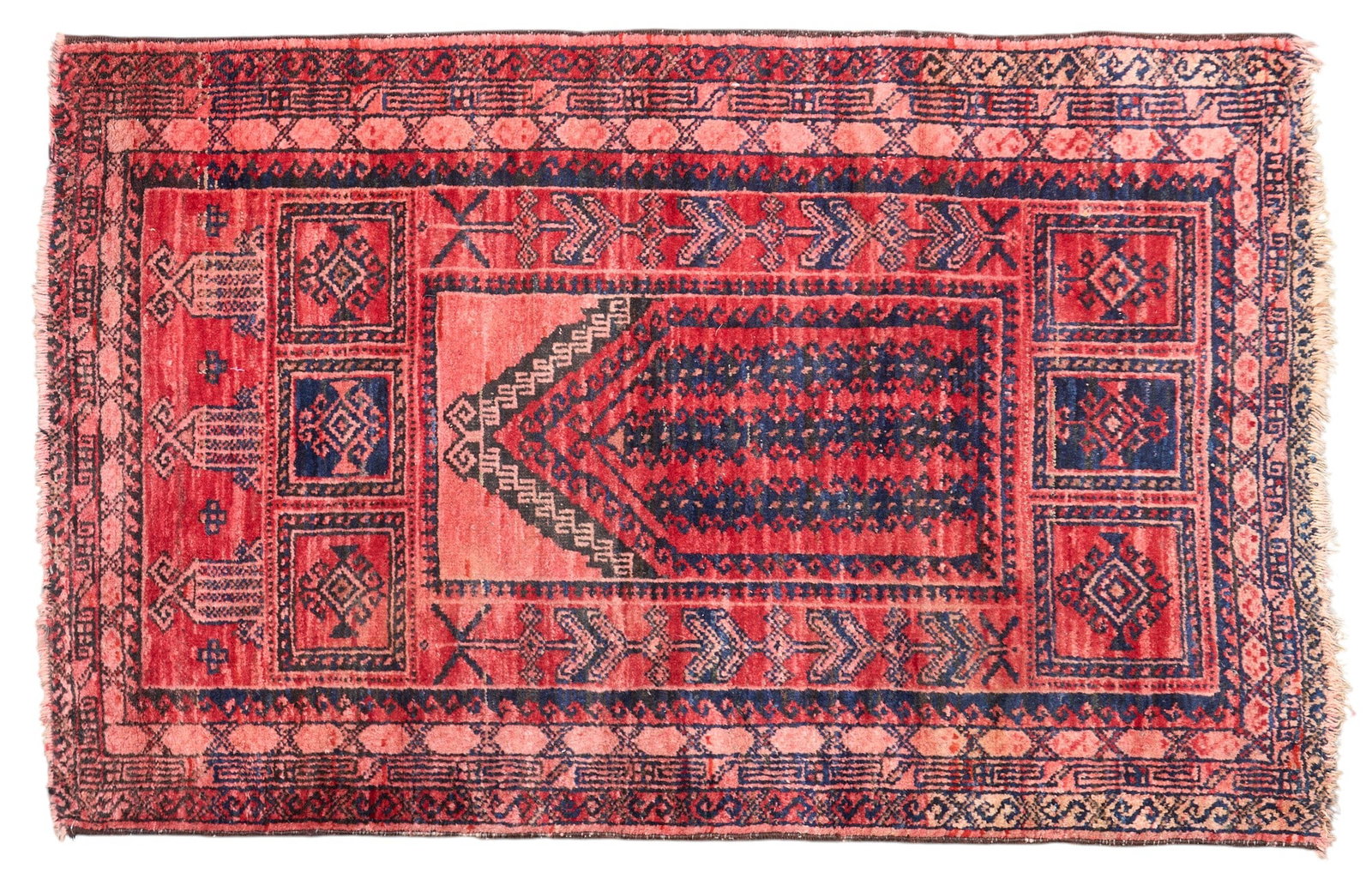 Hand-Knotted Afghan Rug, 4 ft. 2 in. x 2 ft. 8 in.: Hand-knotted Afghan rug 4 ft. 2 in. x 2 ft. 8 in. Provenance: Property from a home in San Antonio, Texas 