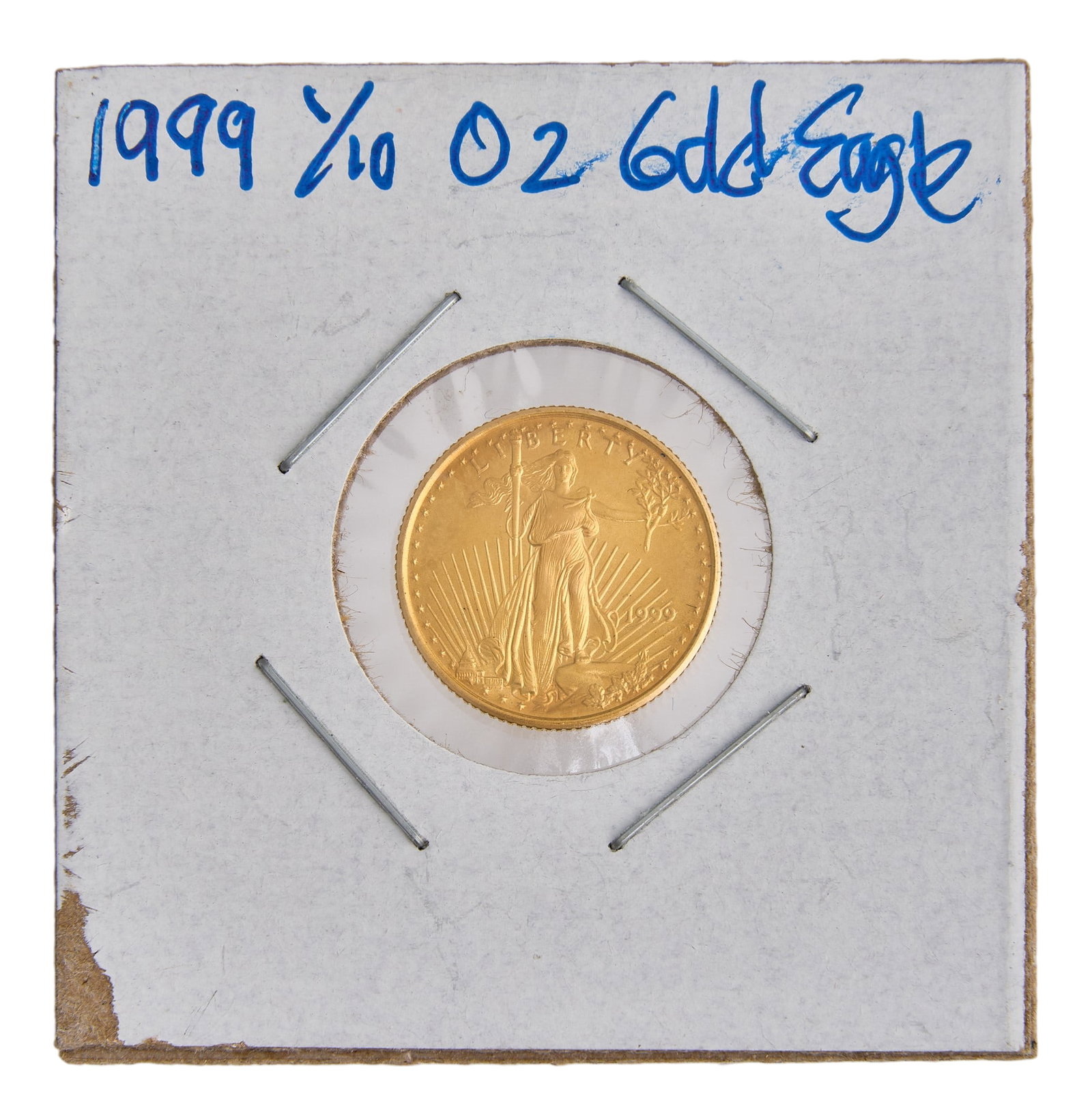 1999 $5 Gold Eagle Coin: 1999 $5 gold eagle 0.1 ounce coin Provenance: Property from an estate collection at a home in the Lincoln Heights neighborhood of San Antonio, Texas