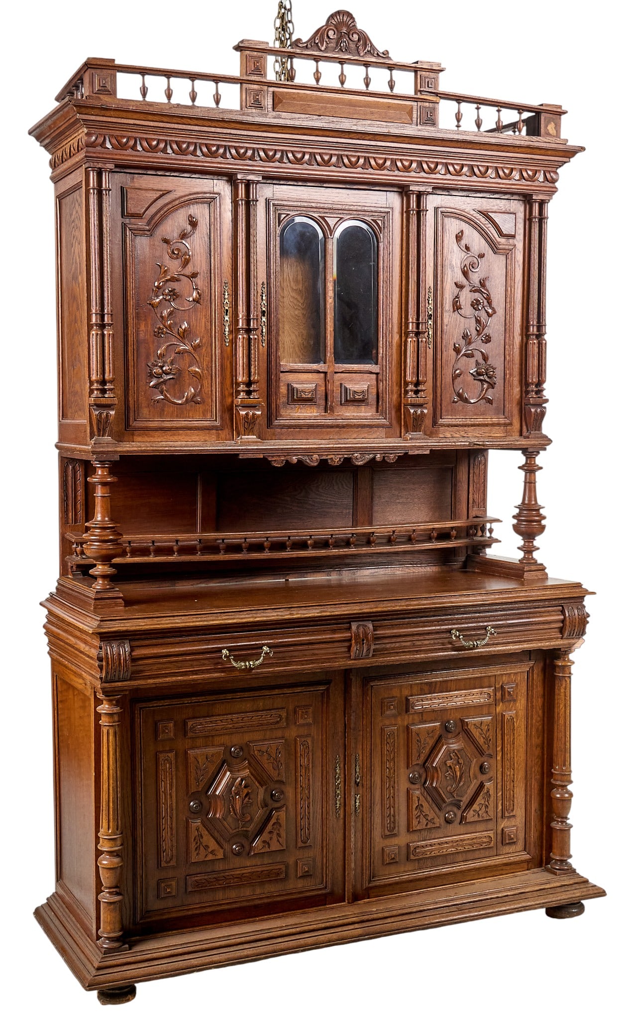 Henri II Style Hutch Buffet (1 of 4)